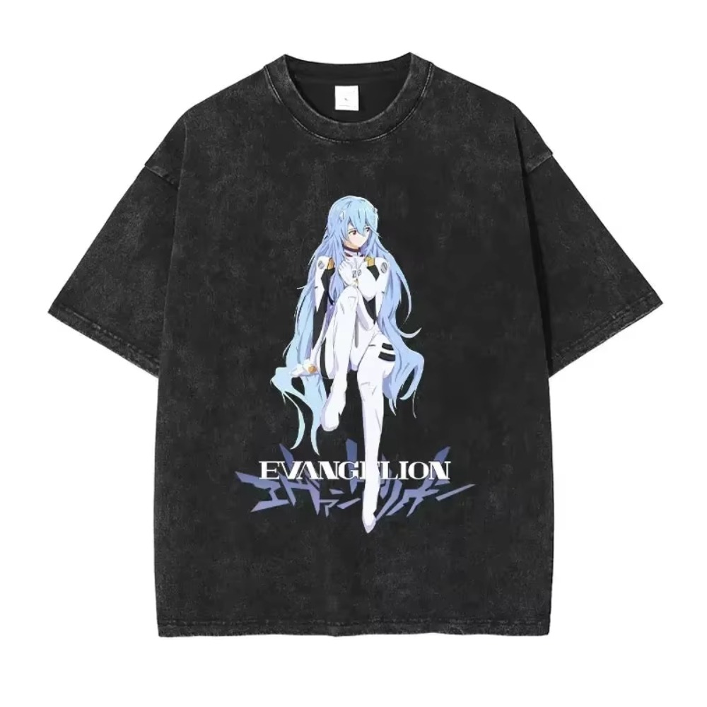 Streetwear Brand Vintage - Oversized heren T-shirts kleding EVA anime