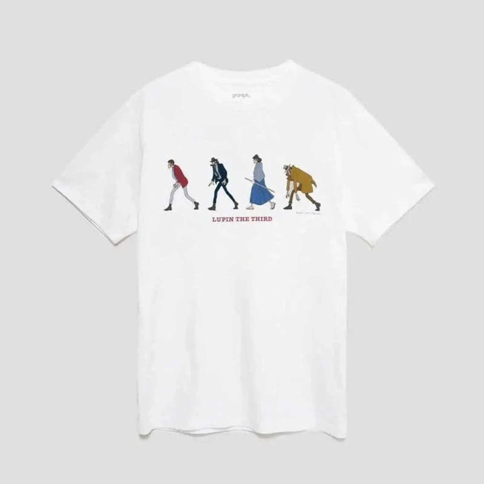 Streetwear Brand Vintage - Graniph Lupin III T-shirt maat L
