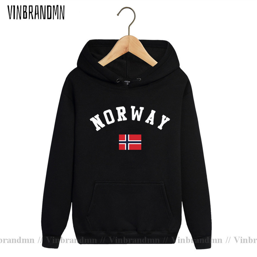 Europe Streetwear Brand - 2023 Nieuwste Noorwegen Vlag Mannen Hoodies
